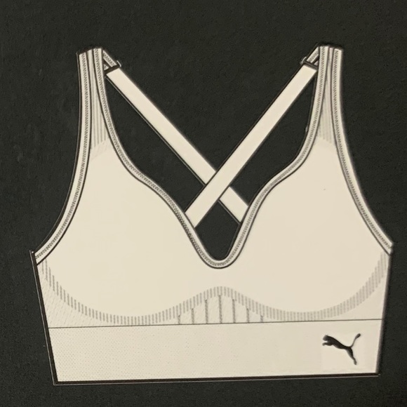 New! Puma White Seamless Convertible Sports Bra - Picture 5 of 8